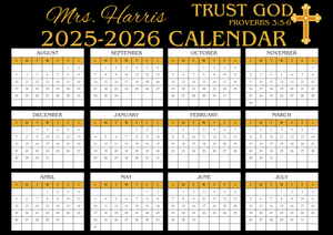 Custom Calendar Mouse Pad