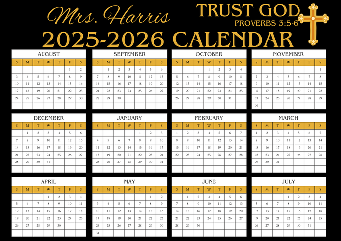 Custom Calendar Mouse Pad