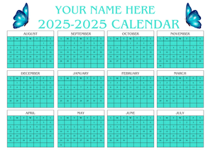 Custom Calendar Mouse Pad