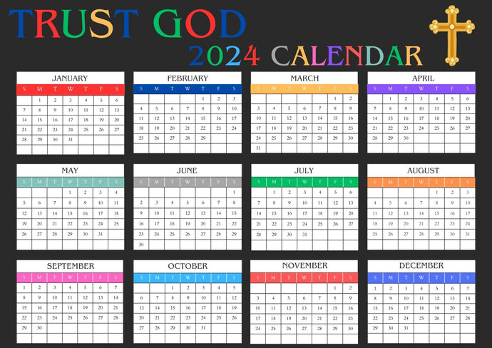 Trust God Calendar Mouse Pad