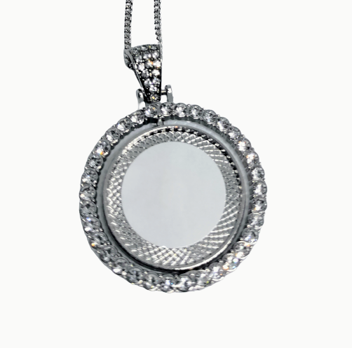 Custom rotating circle necklace